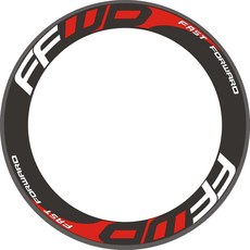 FF 휠 스티커 림 반사 방수 FFWD 40mm 45mm 50mm 55mm 60mm 자전거 사이클 두 바퀴 데칼, 40mm Rims Red, 1개