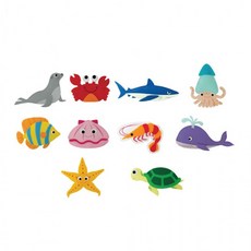 바다생물무늬펠트