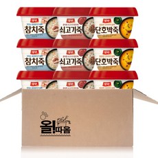 올따옴기획 동원양반 용기죽 단호박죽3개+쇠고기죽3개+참치죽3개, 1세트