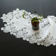 북유럽 콘솔러너 린넨 식탁러너 테이블러너 피아노 가구 러너 매트, 폭 35cm x 길이 90cm, 화이트