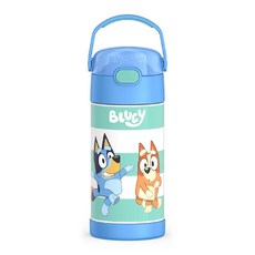 Thermos 써모스 어린이용 펀테이너 스테인리스 스틸 보틀 포켓몬 12온스 127246, Bluey, 1개