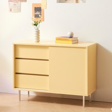 클린 다용도 슬라이딩 거실 틈새 베란다 수납장 1000, 클린 다용도 슬라이딩 거실 수납장 1000, 옐로우