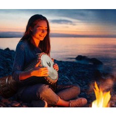 trivella 작은북 성인 전통 연습용 입문 스트레스해소, 1개, 킹콩 골드 오크 전단 10인치