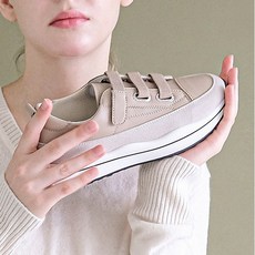[쿠션 깔창] 게일 여성 키높이 벨크로 주얼리 슬립온 4cm