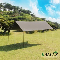 KALLUS CAMPING 면혼방 타프, 카키 1개