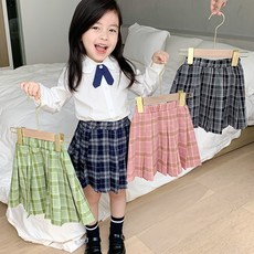 키즈체크스커트