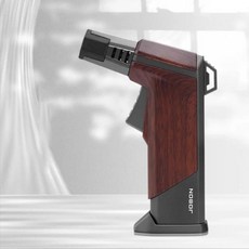 JOBON 방풍 강력한 블루 플레임 건 라이터 잠금 장치 미끄럼 베이스 점화, [03] Red wood grain, 03 Red wood grain, 1개