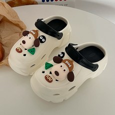 곰돌이샵 7cm 통굽 강아지 EVA 키높이 샌들 슬리퍼 아쿠아 미용실 네일샵 사무실 슬리퍼