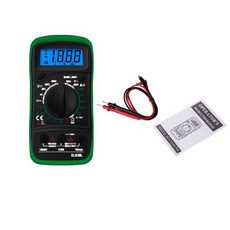 휴대용 디지털 멀티미터 LCD 백라이트 AC/DC 전류계 전압계 옴 전압 테스터 미터, [03] green, 1개
