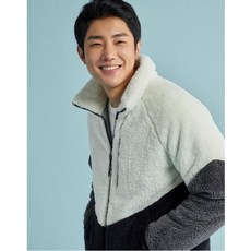 헤지스골프 헤지스 골프 남성 HUJU0D973IV Wonder-Fleece 멀티컬러블록 양털플리스 점퍼