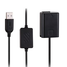 [미국] 557300 CCYC AC-PW20 Fully Decoded DC Coupler replace of NP-FW50 Battery USB Power Cable Replac, 단일상품