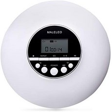 MALELEO 휴대용 CD 플레이어 스테레오 헤드폰이있는 MALELEO MP3 CD 플레이어 USB 케이블 LCD 디스플레이 충격 방지 충격 방지 컴팩트 음악 CD 워크맨 어린 이용 소형 CD 플레이어 (흰색)-65408, 단일옵션, 01.하얀
