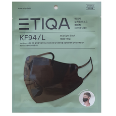 [블랙 베이직] 에티카 베이직 KF94 검정 대형 1매입, 1개입, 30개