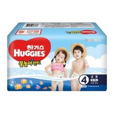 하기스 물놀이 팬티형 수영장 기저귀 남여공용, 50매, 4단계