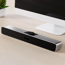 3.5mm Aux 컴퓨터 스피커 USB로 구동되는 소형 PC 유선 데스크탑 모니터용 사운드바, 01 silver gray, 02 With Bluetooth