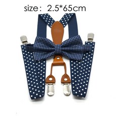 Yienws 베이비 키즈 멜빵과 나비 넥타이 레드 네이비 폴카 도트 소년 Bowties 여자 Tirantes Bebe 65 cm 110 cm YiA154
