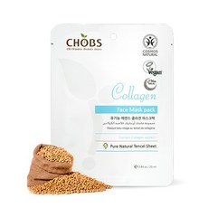 CHOBS 유기농 에센스 콜라겐 마스크팩 임산부 민감성피부, 1개입, 5개