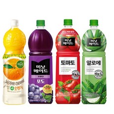 미닛메이드 오렌지+ 포도 + 토마토 +알로에, 4개, 1.5L