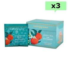 포트넘앤메이슨 그린티 녹차 만다린 15실키티백 3팩 (영국배송) Fortnum & mason Green Tea with Mandarin