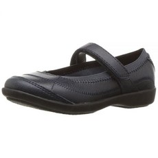 Hush Puppies 여아용 리즈 메리 제인 플랫 네이비