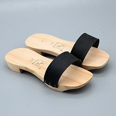 남자 빈티지 나막신 숯가마 꽃탕 신발 원목 나무 일본 게다 슬리퍼