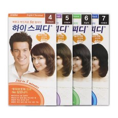 하이스피디 5분 염색약 새치머리전용 60g 1개, 본상품선택, 하이스피디 4호 자연밤색, 본품