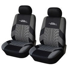 운전석시트 3 색 트랙 디테일 스타일 카시트 커버 세트 폴리 에스터 패브릭 및 평판시트, 2PCS 그레이, 중국