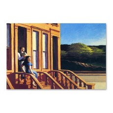 에드워드 호퍼 명화 대형 캔버스 그림 액자, 20. 태양아래 갈색빛이 도는 집