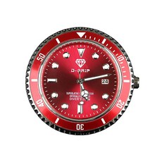 디그립 차량용 시계 송풍구 거치대 인테리어 악세사리 장식품, 레드(RED)
