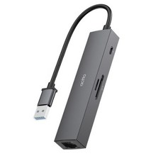 엑토 5in1 유선랜 SD TF 카드리더기 멀티 허브, 1개, 단일제품, 멀티허브(5in1)