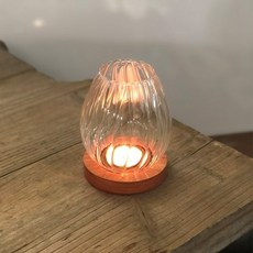 캔들 유리홀더 촛대 인센스 트레이 받침대 인테리어, 터닝 패턴 워터 촛대, 1개