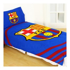 FC Barcelona Official 바르셀로나 싱글 이불 베개 커버 세트 135 x 200cm