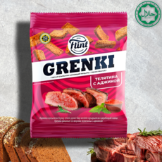 Сухарики Flint из ржаного хлеба со вкусом говядины, 100 г