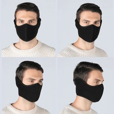 방한마스크 귀도리 귀마개 마스크 남녀공용, 블루