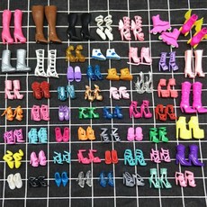 외국 인형 바비 의 옷 와 신발 하이힐 프린세스 옷장 부품 옷을갈아입다 액세서리 품 아기, 50겹 신발 _ 구두걸이 _숏 인형 무료배송