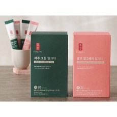 공차 밀크티 2종 딸기 얼그레이+제주 그린 홍차 말차 파우더 스틱 녹차 딸기 라떼 (각 1박스), 1개