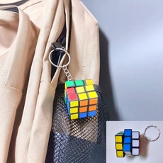 미니 큐브 열쇠고리 미니어처 키링 키홀더 퍼즐, 혼합색상, 1개