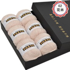 캐시미어 선 직접 짜다 털실 뭉치 DIY 남자 친구 넥워머 여성, 02 화미