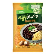 풀무원 탑티어 아이 어른 아침 점심 저녁 대용 식물성지구식단 유니짜장면 2인분 학교 학원 간식 국수 한그릇 620g, 26세트
