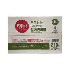 햇반 발아현미밥 210G X 18개입