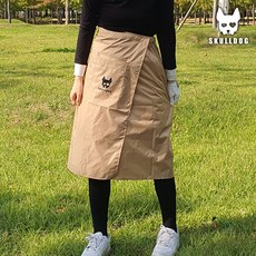 골프 비치마 주머니있는 레인스커트 남녀공용 방수 우비치마 우의, 베이지, 1개
