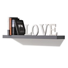 철물코리아 워너비 인테리어 무지주 벽선반, 45T 무지주선반 특대1000(그레이)