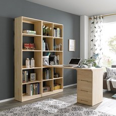 마리노 소나무 원목 H형 책상 1600, W600책상세트