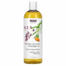 나우 푸드 NOW Foods 솔루션즈 라벤더 아몬드 마사지 오일 16 fl OZ 473 ㎖), 473ml, 1개