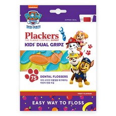 plackers 派樂絲 兒童牙線棒, 6cm, 75支, 1包