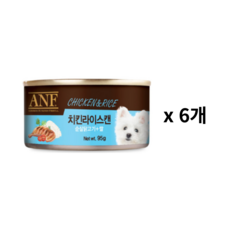 에이엔에프 강아지 간식캔, 치킨라이스맛, 95g, 6개 - anf강아지캔