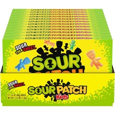 사워패치 키즈 오리지널 소프트 & 츄이 캔디 3.5oz/ 99그램 12개입 SOUR PATCH KIDS Soft & Chewy Candy 3.5oz 12pack, 1.2kg, 1개