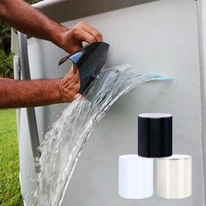 초강력 만능 거머리테이프 1+1찢어진 고무장갑 방어 방수 테이프 튜브 우산 보수 방수 테이프 천막 새는 물 천장, 1+1화이트