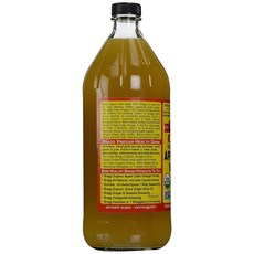 Oasis Supply Bundle Bragg Organic Raw Apple Cider 오아시스 공급 번들 브래그 유기농 생 사과 사이다 식초 플러스 1 드램 천연 레몬 오, 472ml, 1개
