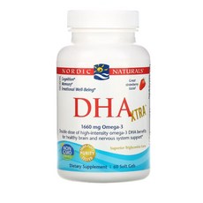 노르딕 내추럴 DHA Xtra 딸기 830 mg 60 소프트 젤, 1개